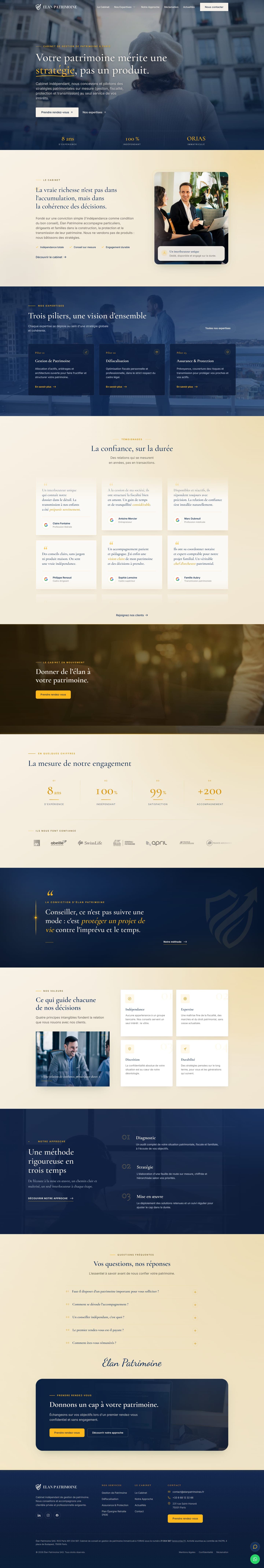 Aperçu du site Élan Patrimoine